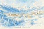 La station d'aussois sous la neige de 1.500 à 2.700m d'altitude