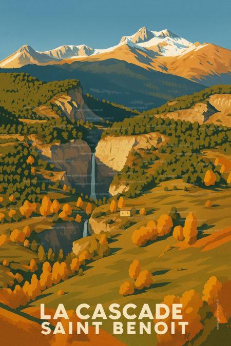 Cascade St Benoit sur la Commune d'Avrieux en haute Maurienne Vanoise Savoie