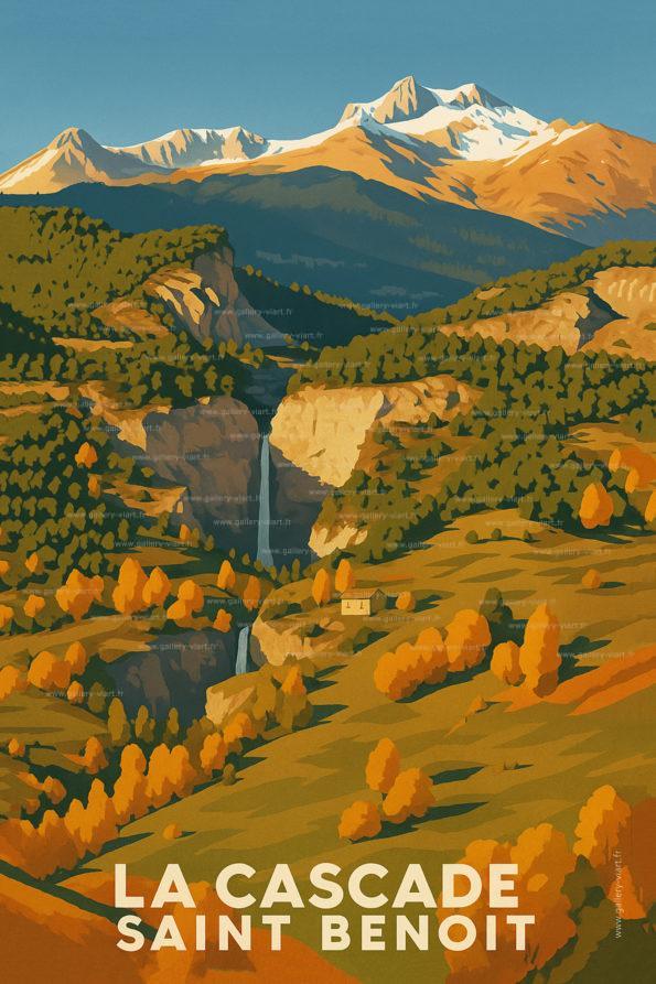 Cascade St Benoit sur la Commune d'Avrieux en haute Maurienne Vanoise Savoie