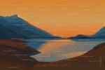 Le lac du mont cenis à la frontière franco italienne