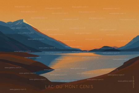 Le lac du mont cenis à la frontière franco italienne